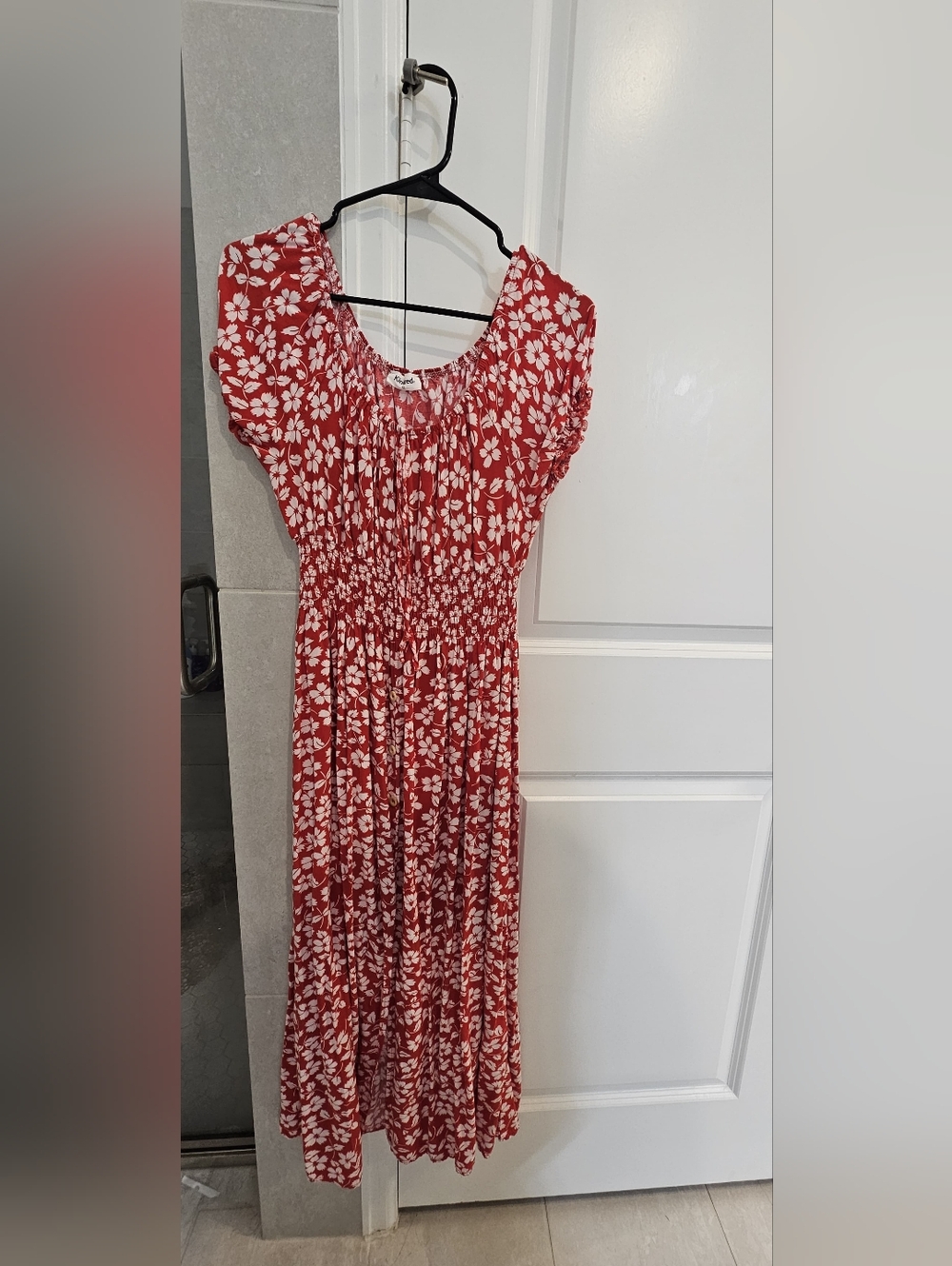 Red Floral Maxi Dress